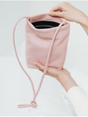 Baggu leather soft crossbody purse - pink